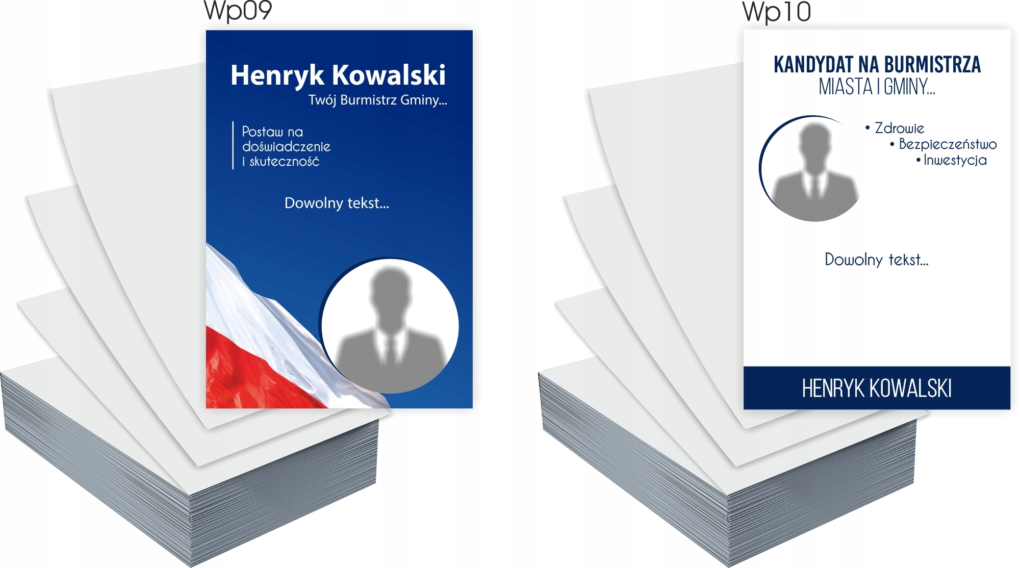 Ulotki A6 wyborcze 5000 szt WYBORY NA BURMISTRZA GMINY + GOTOWY PROJEKT