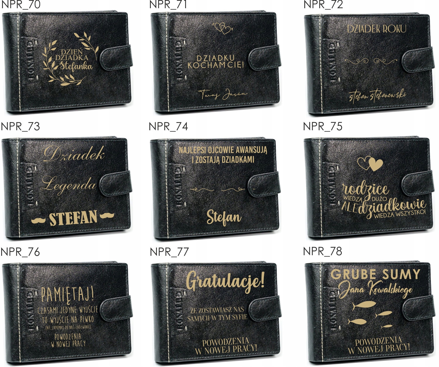 Portfel męski z grawerem PREZENT dla strażaka