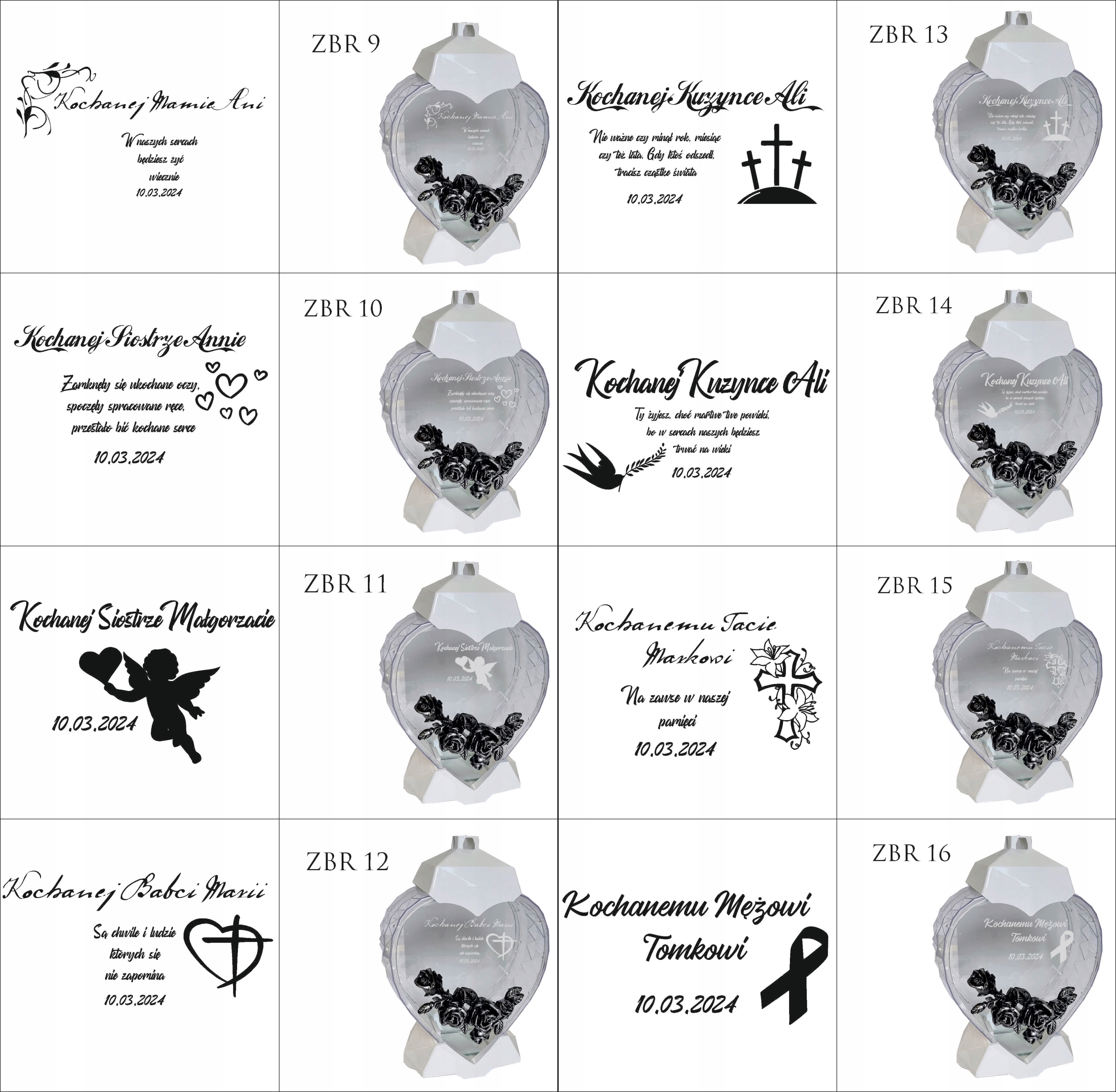 EKSKLUZYWNY ZNICZ SERCE biały personalizowany GRAWER DLA KUZYNKI