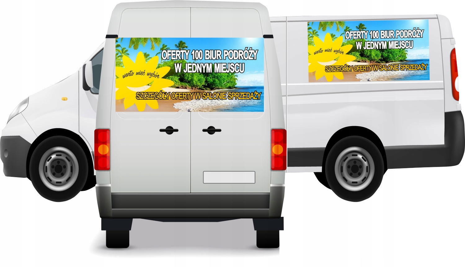 Reklama Naklejka na samochód BIURO PODRÓŻY