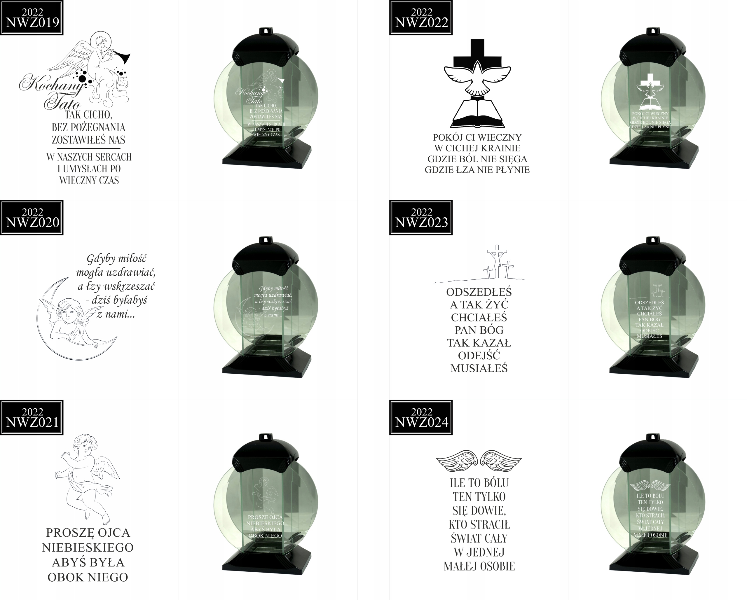 ZNICZ SZKLANY grawer KOCHANEJ MAMIE PAMIĘTAMY