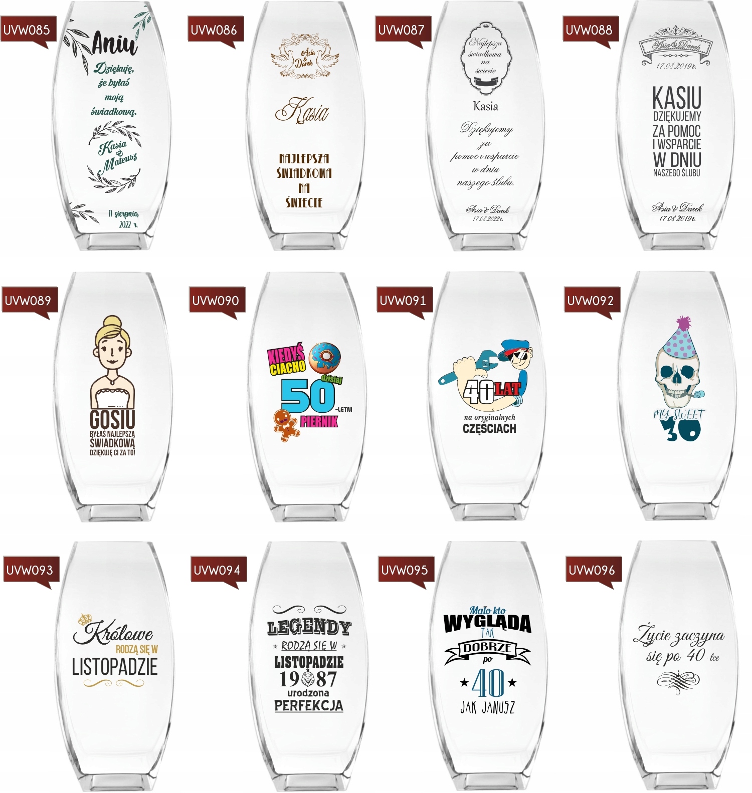 Wazon z grawerem PREZENT na ślub wesele rocznicę