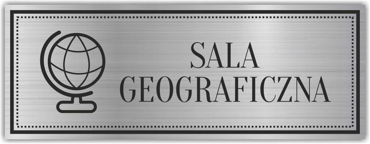 Tabliczka Grawerowana SALA GEOGRAFICZNA SCHODY