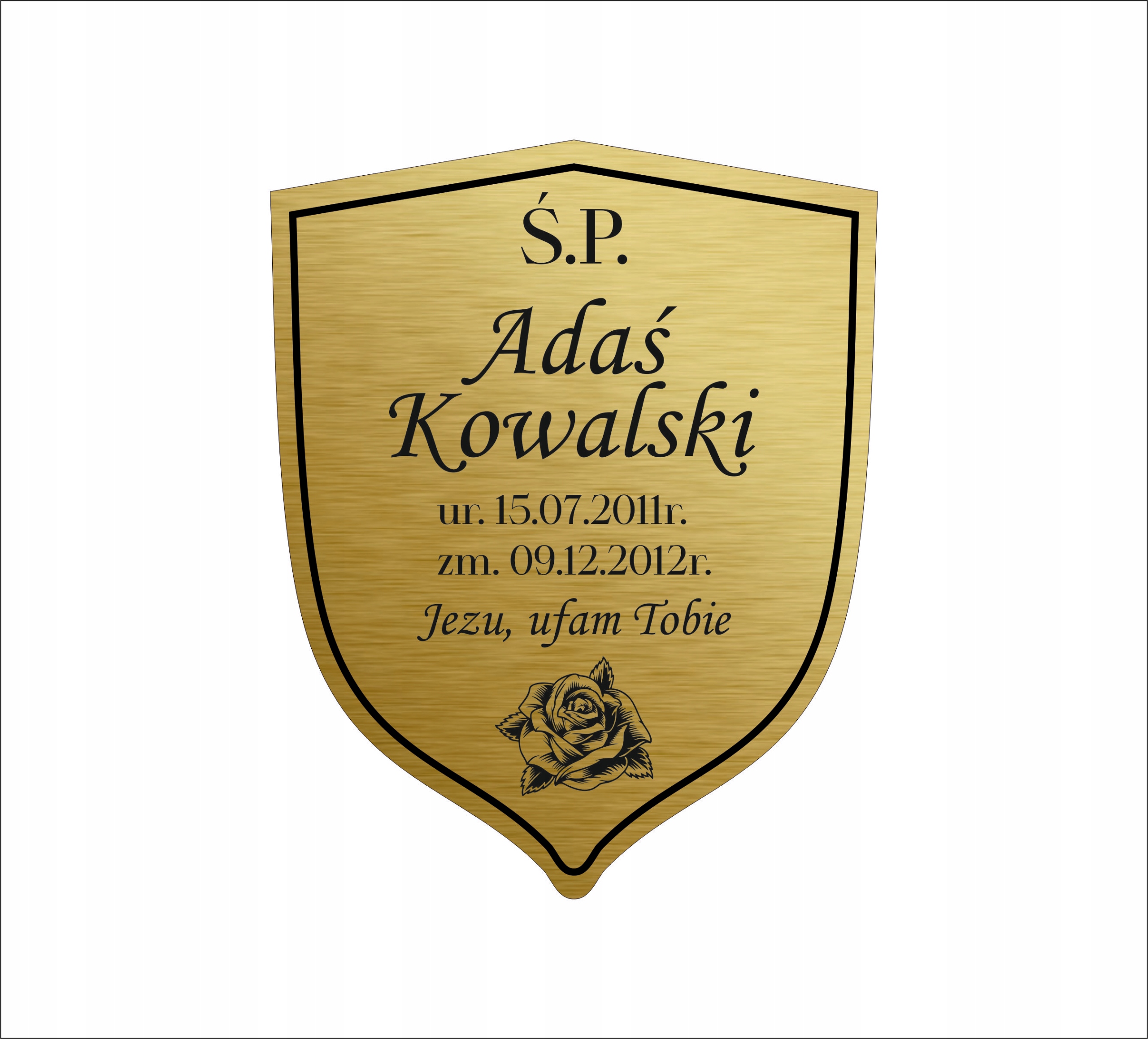 GRAWEROWANA Tabliczka nagrobna nagrobkowa pamiątkowa 20 cm dla dziecka