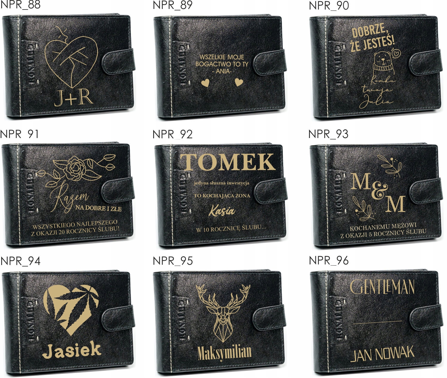 Portfel męski skóra z grawerem PREZENT dla brata