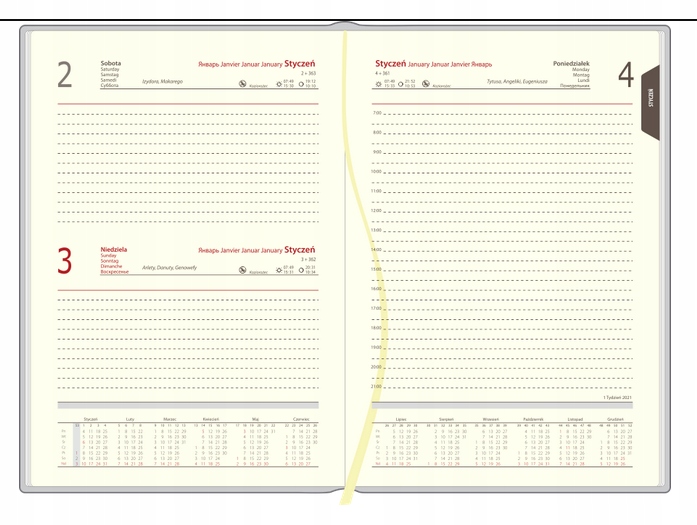 KALENDARZ A5 2026 KSIĄŻKOWY GRAWER PERSONALIZOWANY DUŻO WZORÓW + IMIĘ