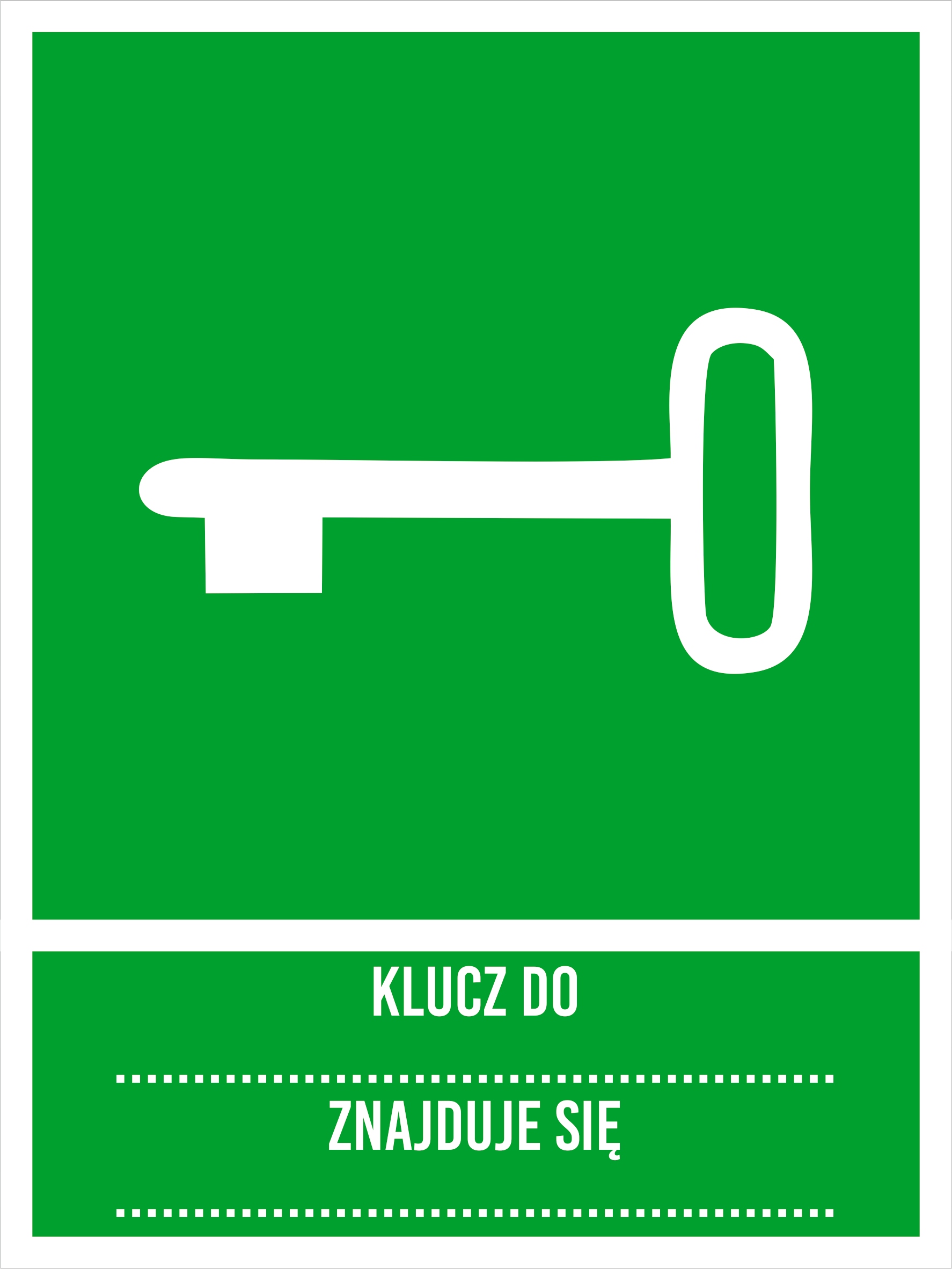 Tablica grawer informacyjna piktogram 20x15 klucz do znajduje się