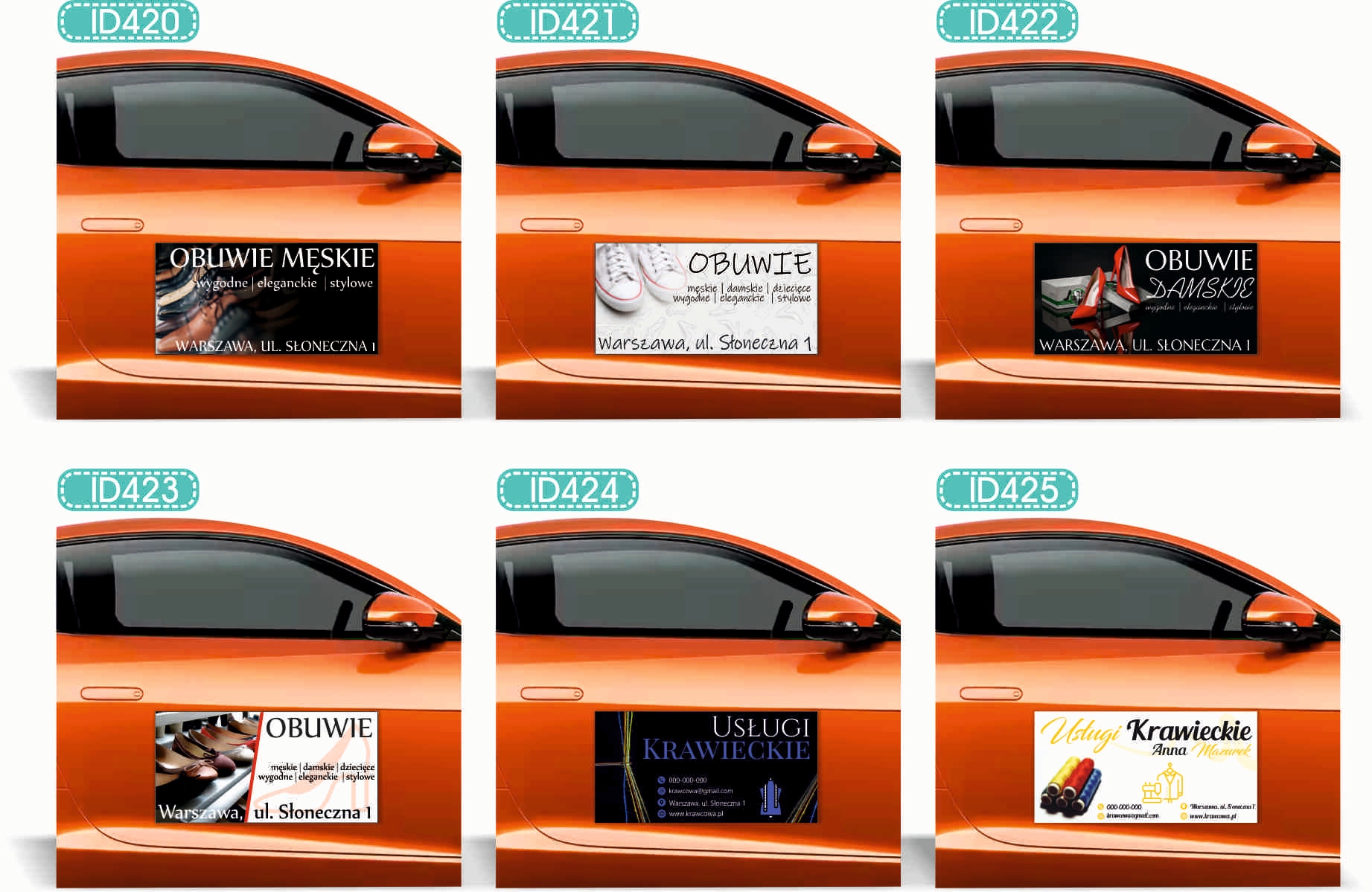 Magnes na samochód reklama magnetyczna 60x30 cm BIURO PODRÓŻY