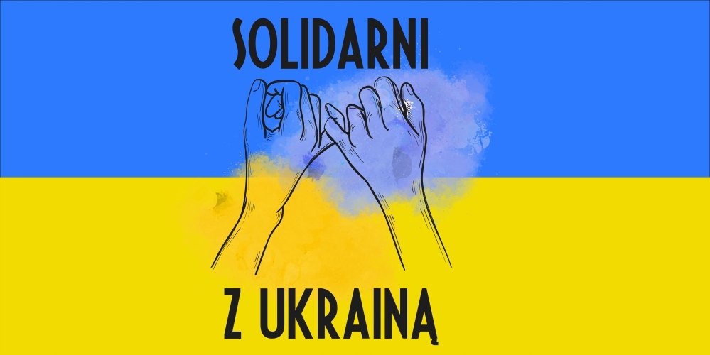 BANER FLAGA solidarni WOLNA UKRAINA 200x100cm