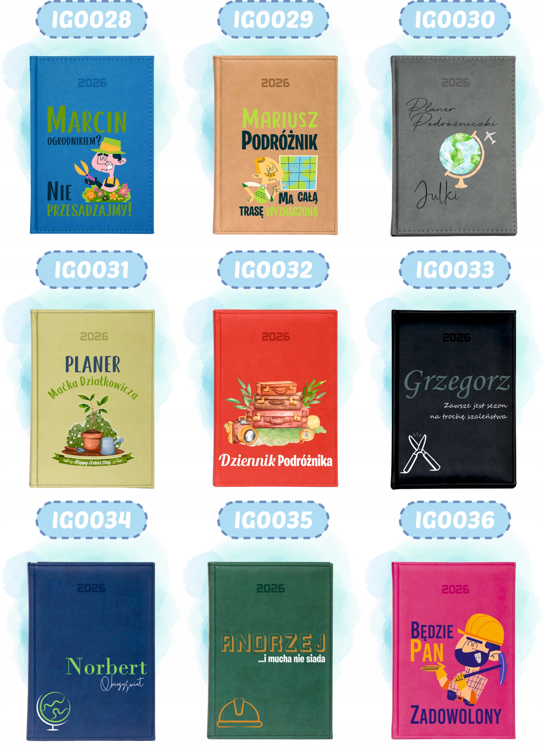 KALENDARZ A5 2026 DZIENNY planer Z NADRUKIEM prezent dla taty z imieniem