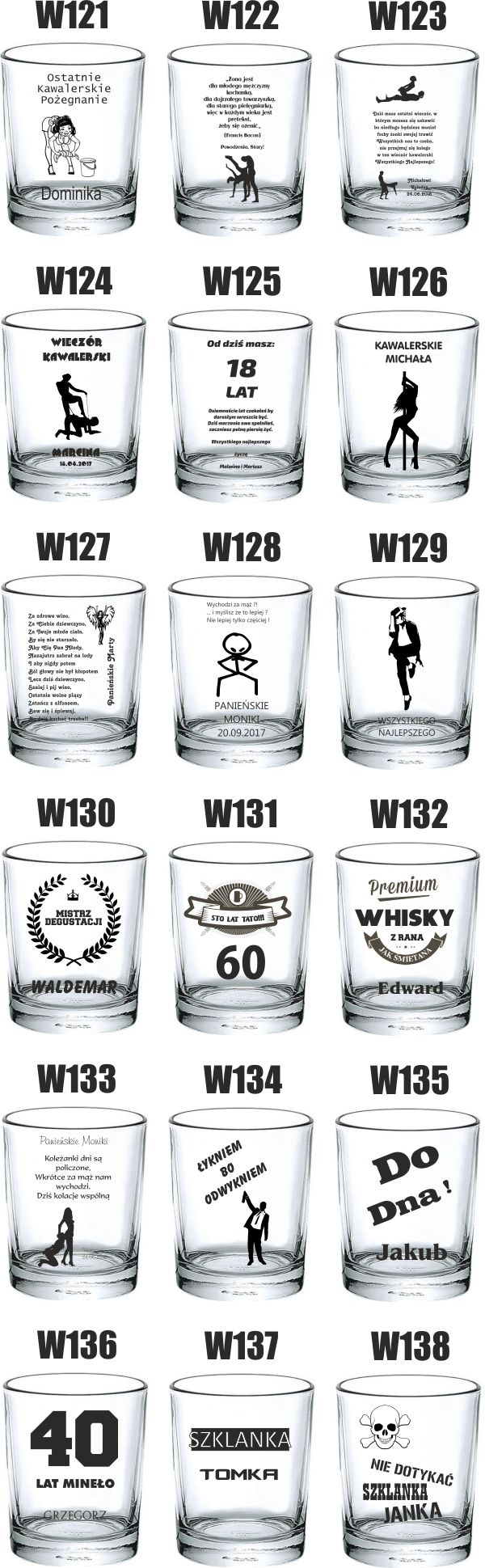 Szklanka WHISKY prezent na święta mikołajki grawer