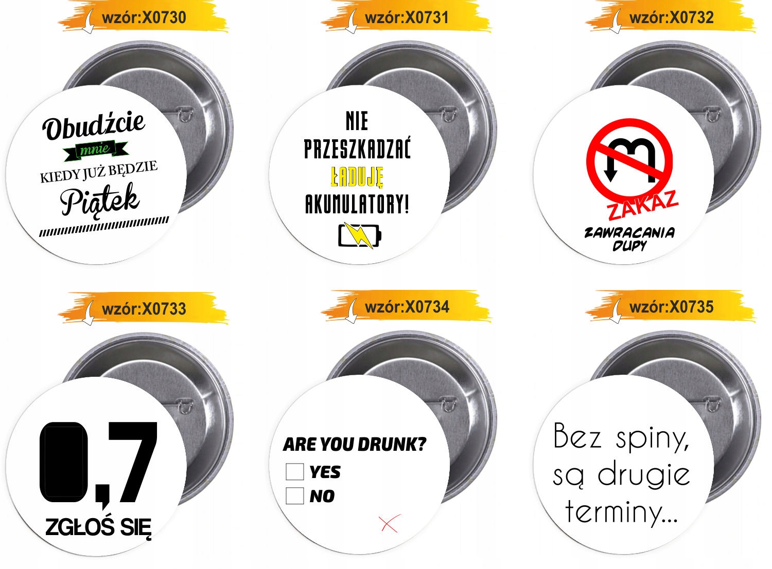 Przypinki buttony KEEP CALM AND TWÓJ TEKST