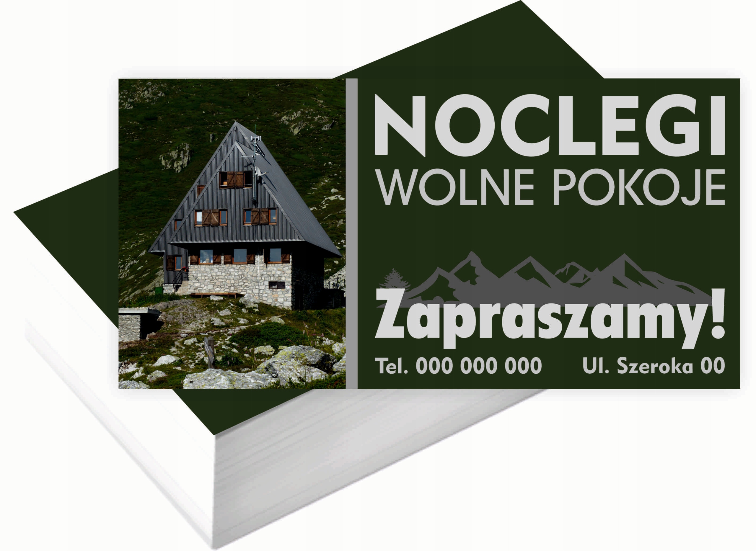 Wizytówki firmowe Foliowane 1000szt różne wzory NOCLEGI