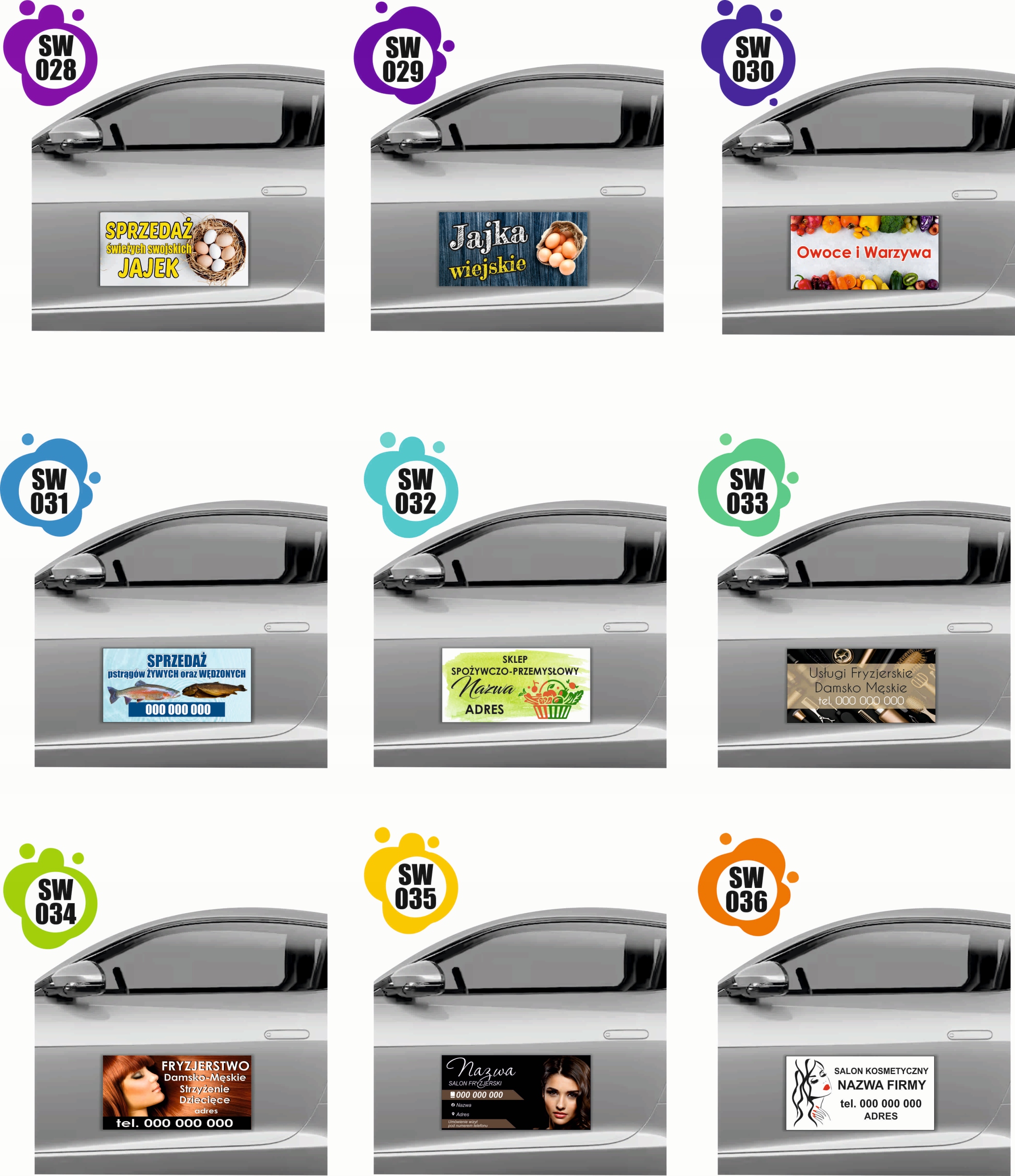 MAGNES NA SAMOCHÓD auto MATA MAGNETYCZNA REKLAMOWA 60X30 cm serwis naprawa