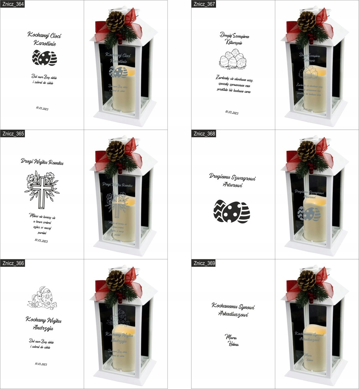 ZNICZ z grawerem dla TATY lampion Kochanemu Tacie