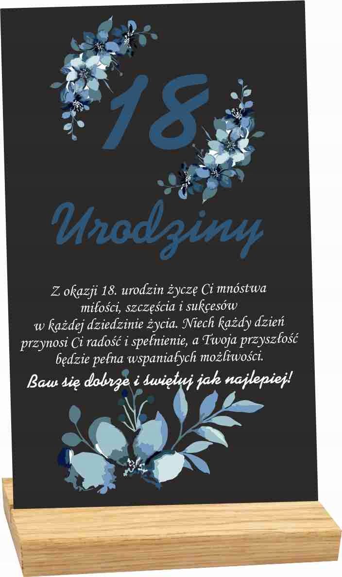 STATUETKA RAMKA 18 urodziny spersonalizowany prezent różne wzory nadruk UV
