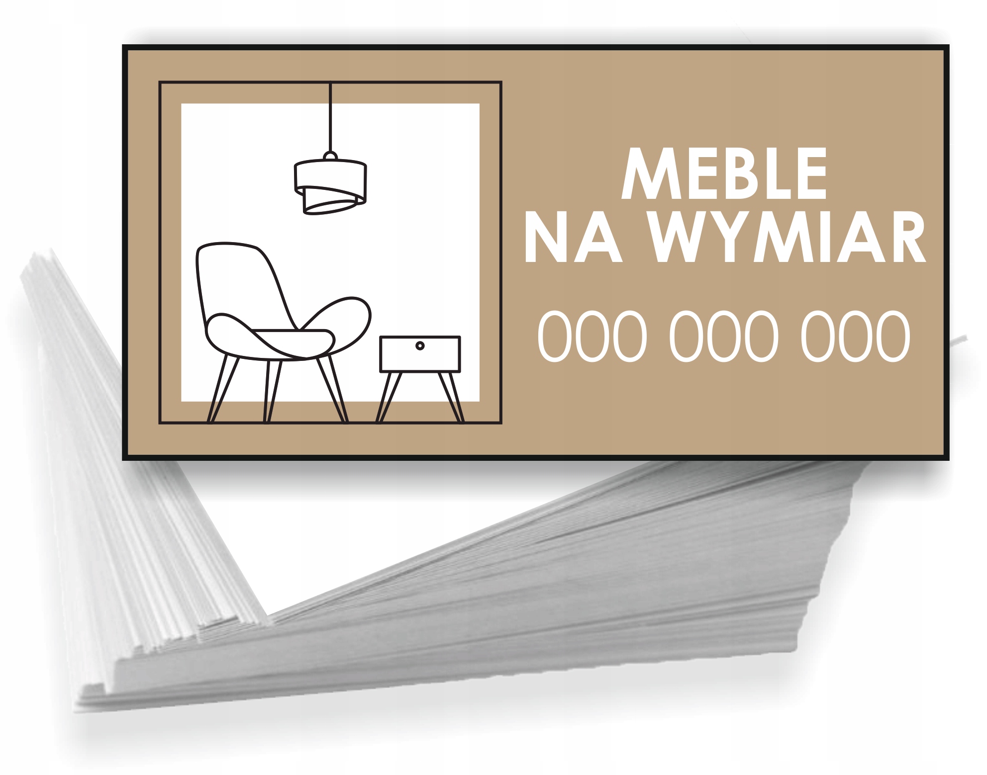 Wizytówki firmowe 100szt DUŻO WZORÓW MEBLE NA WYMIAR
