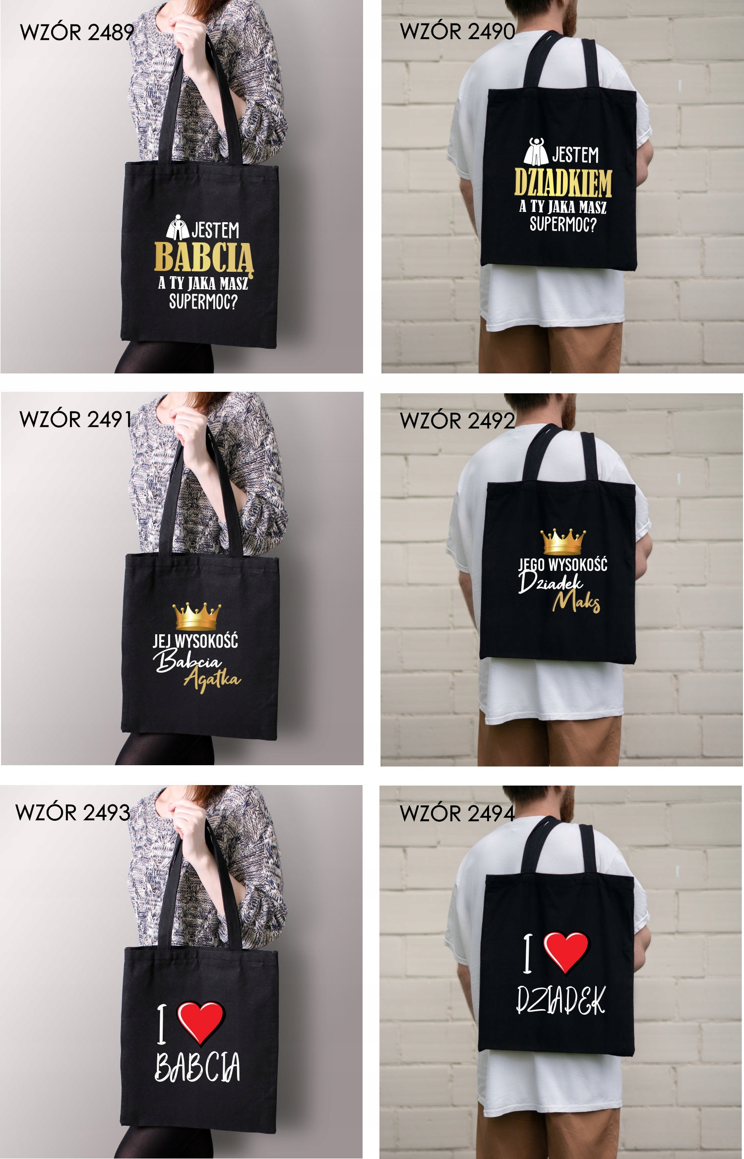 Torba z nadrukiem PREZENT dla dziadka SUPER