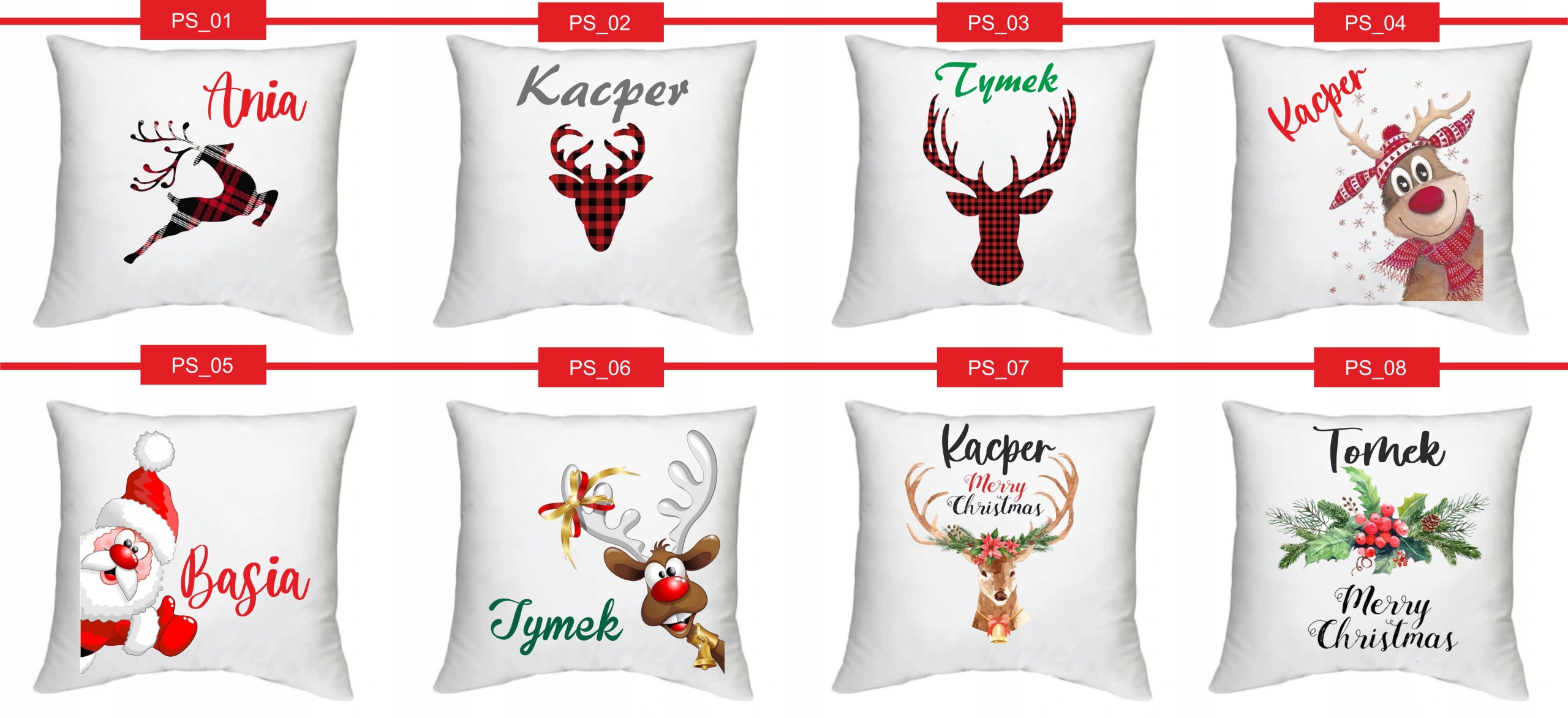 Foto PODUSZKA z imieniem PREZENT święta mikołajki
