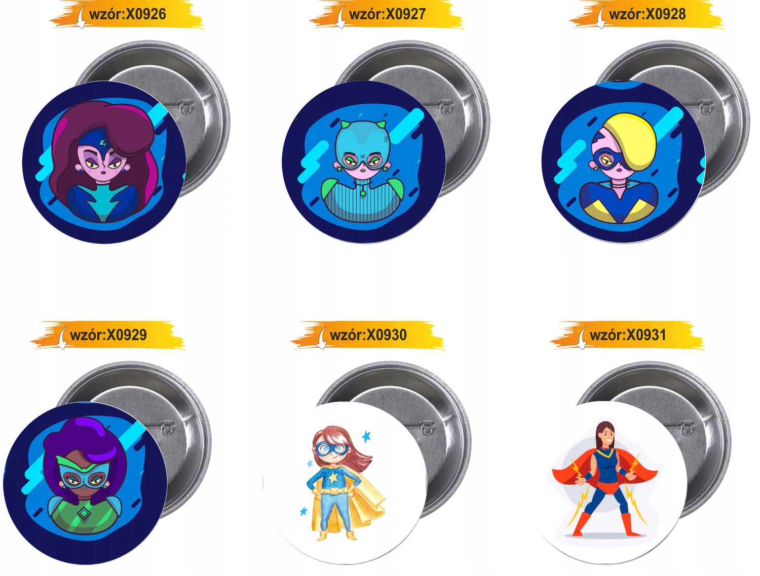 Przypinki buttony SUPER BOHATER PERSONALIZOWANE