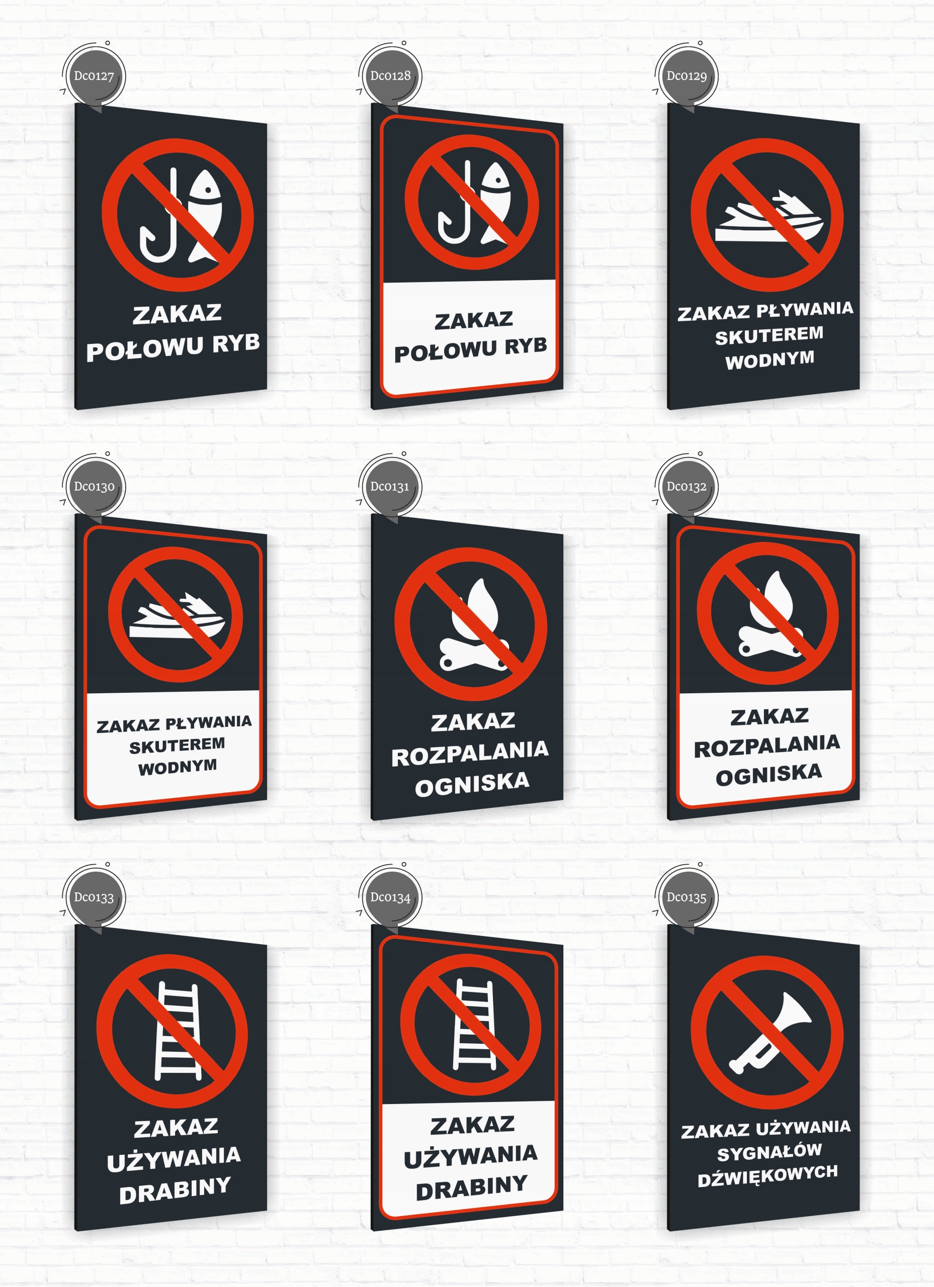 Tabliczka znak informacyjny 40x30 Antracyt ZAKAZ UŻYWANIA SZKŁA Dibond