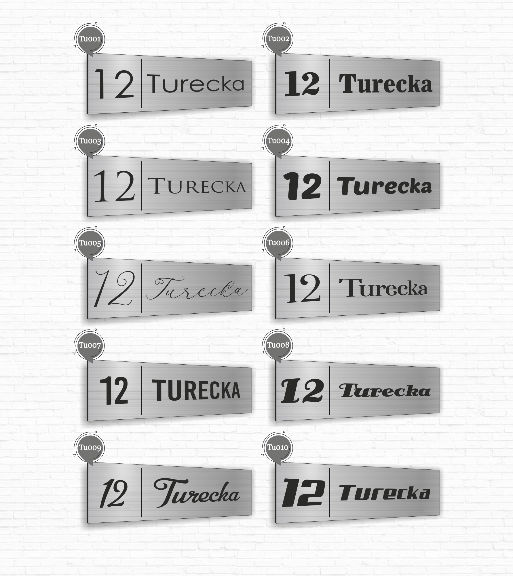 Tabliczka Tablica ADRESOWA ALUMINIOWA Numer domu 40x15 numer dom ulica