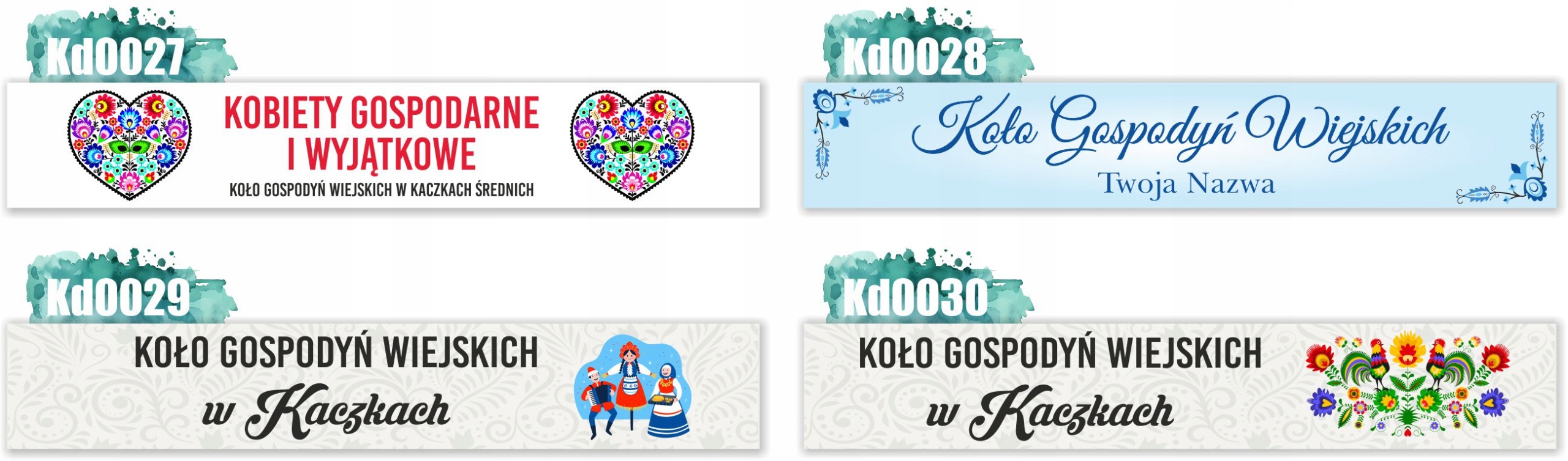 BANER plandeka 150x30 oczkowany Koło Gospodyń Wiejskich KGW twoja nazwaLOGO