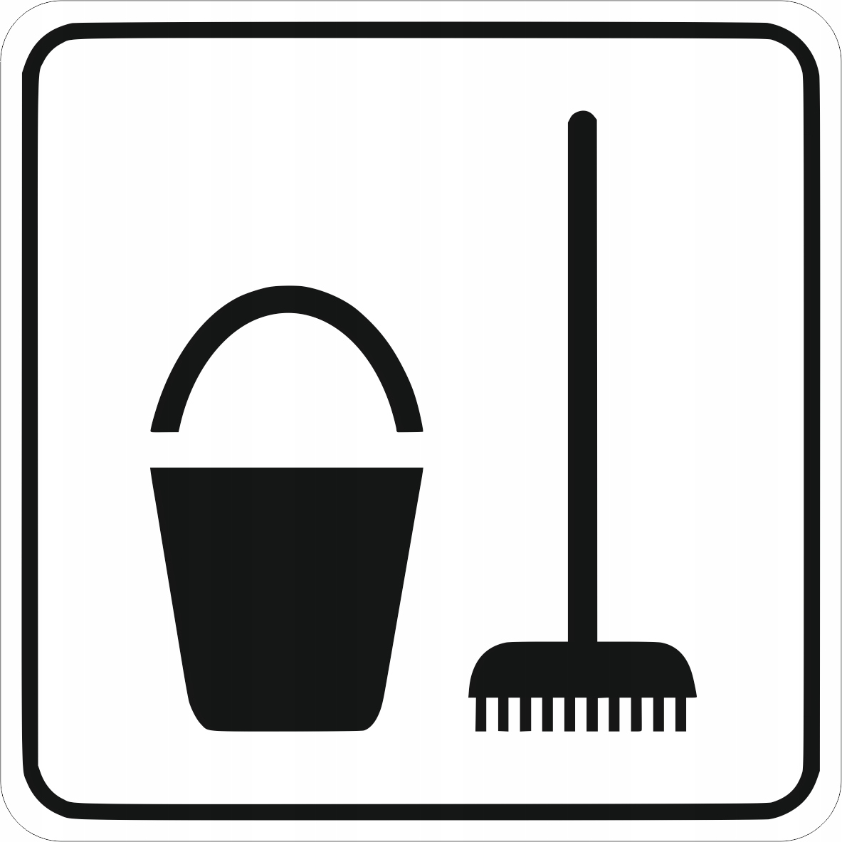 Tabliczka informacyjna Grawer piktogram winda Miejsce na środki czystości