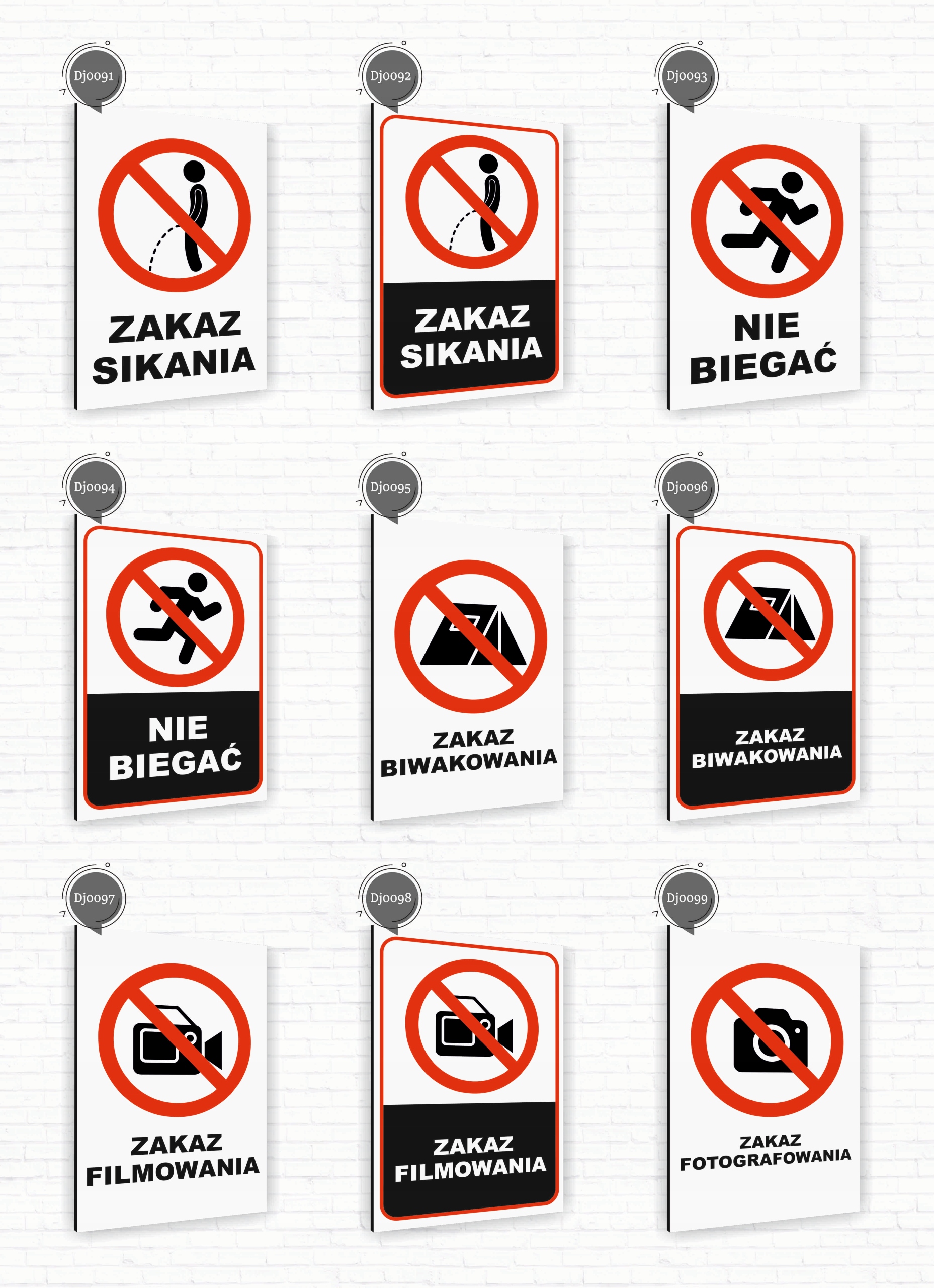 Tabliczka znak informacyjny 30x20 Biała RYZYKO UTRATY PALCÓW Nierdzewna