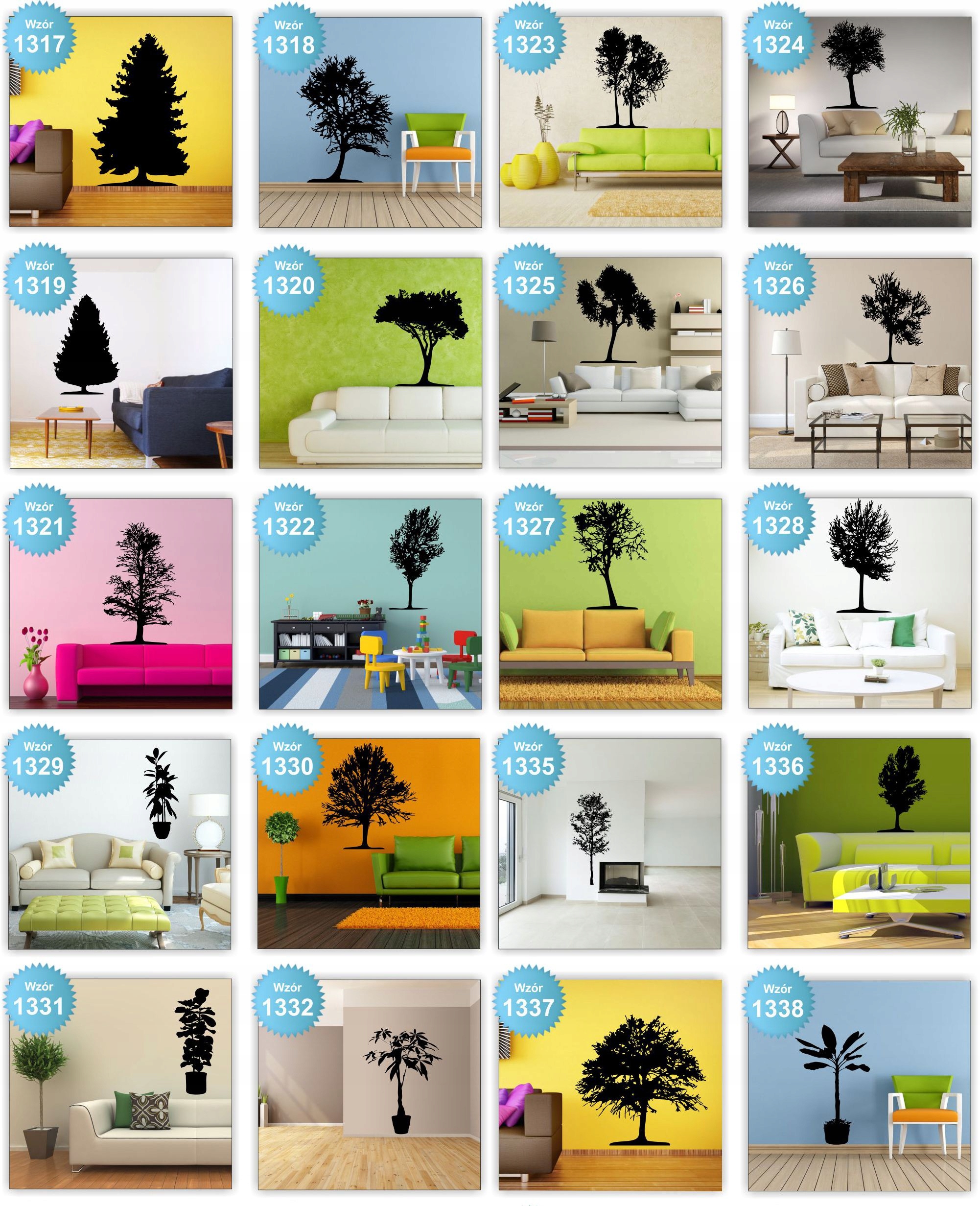 NAKLEJKI na ścianę ścienne DRZEWO drzewa 160cm