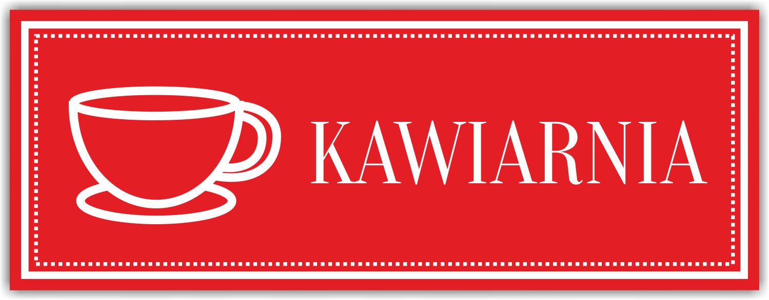 Tabliczka Grawerowana na drzwi KAWIARNIA