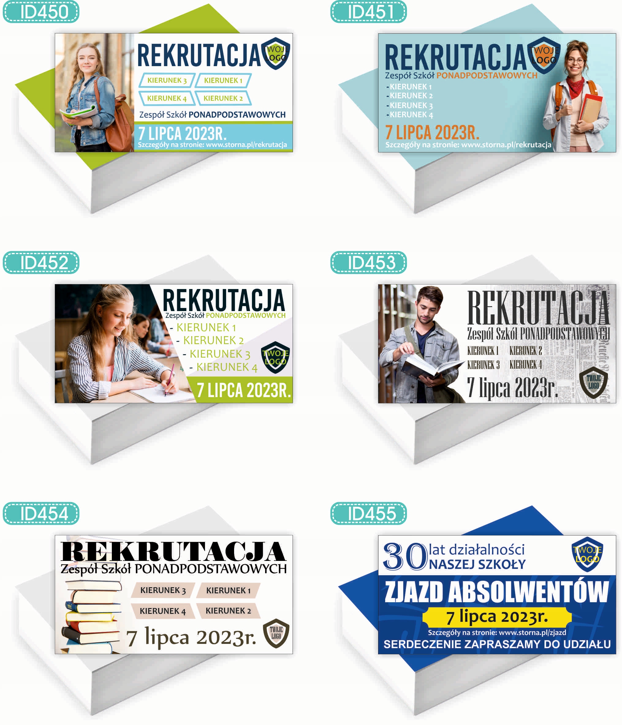 Wizytówki firmowe Foliowane 1000szt wiele różnych wzorów REKRUTACJA