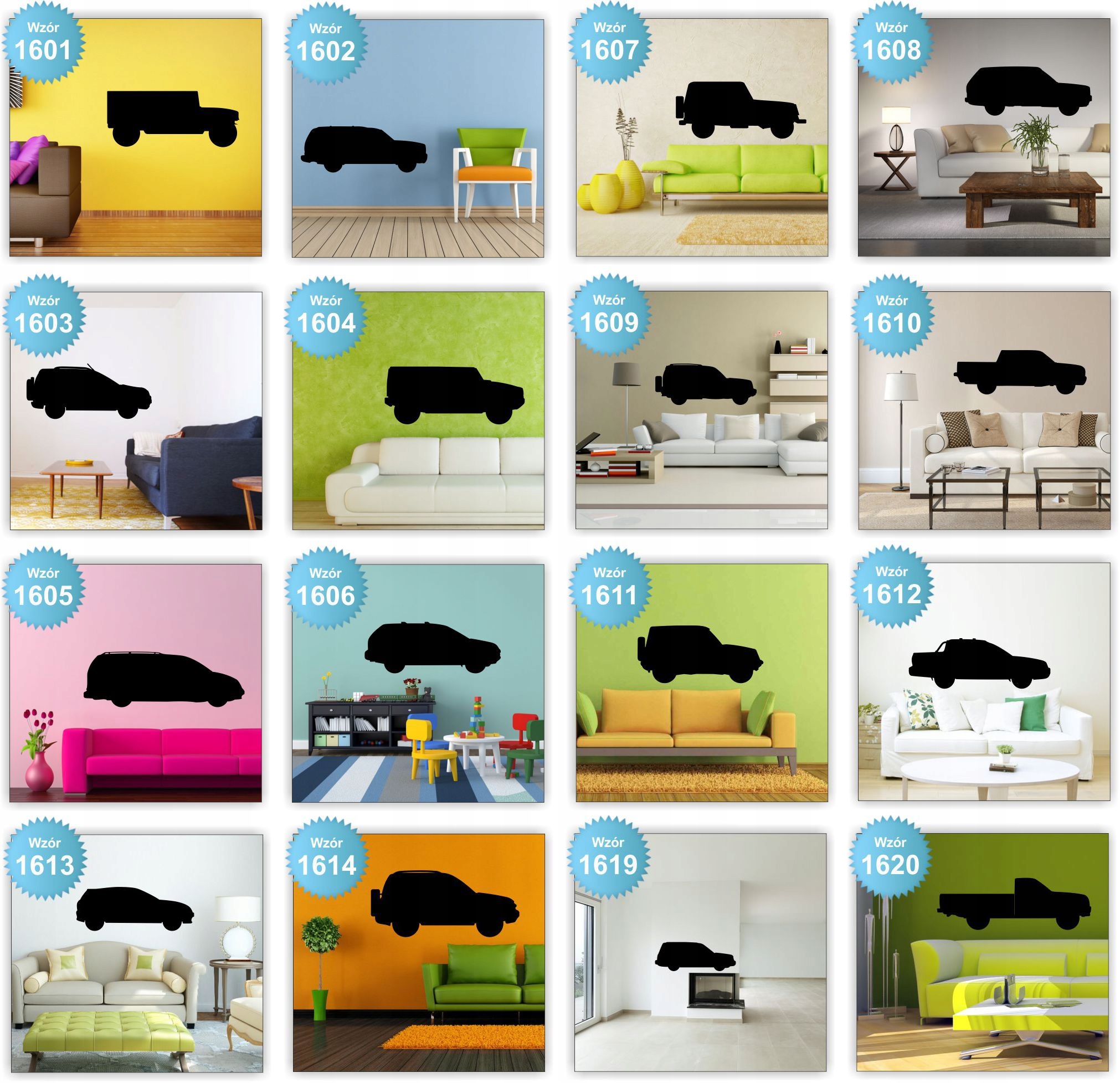 Naklejki na ścianę ścienne SAMOCHODY AUTA 120cm