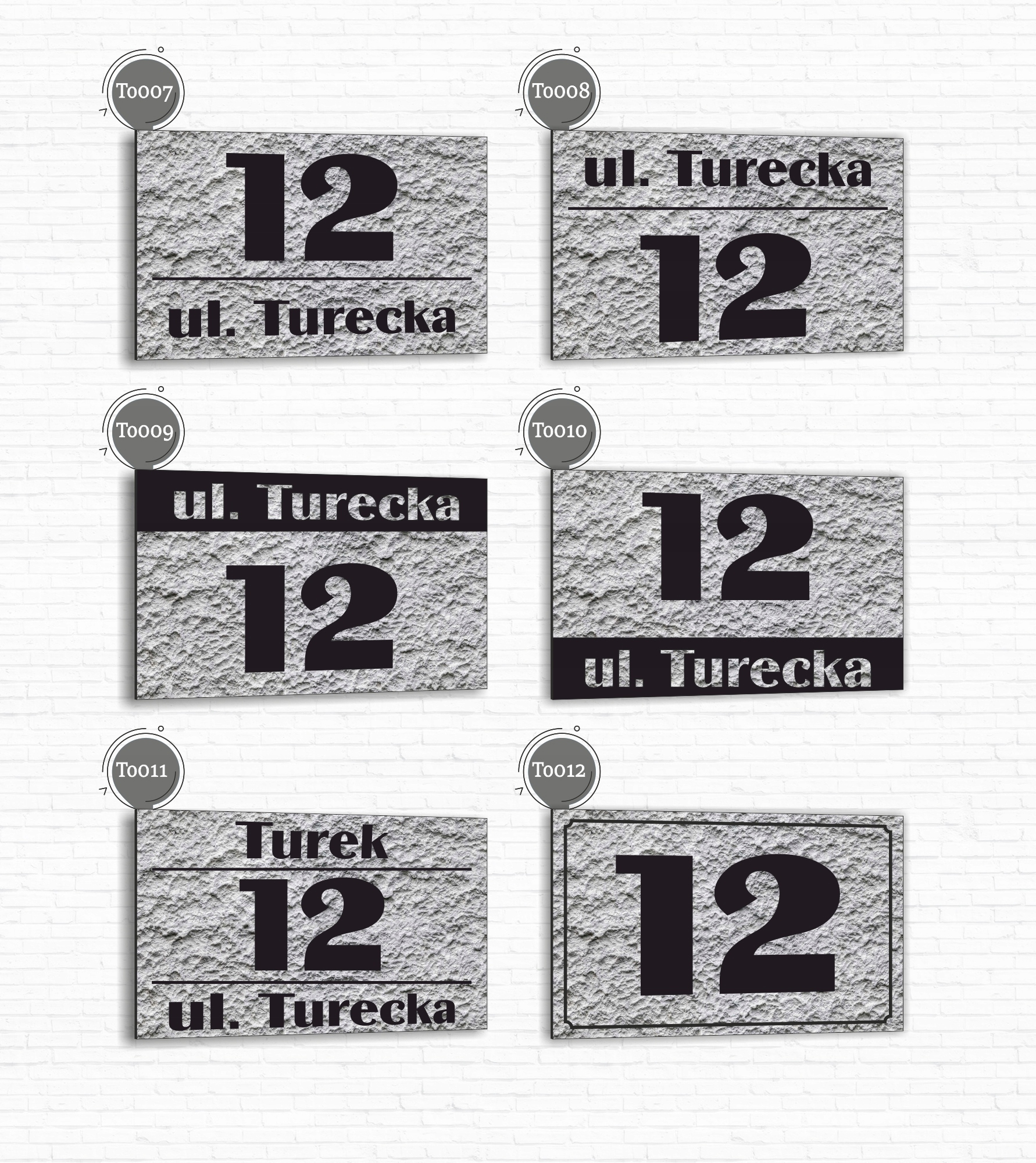 Tabliczka adresowa Numer domu Tablica adres posesji Metal ALUMINIUM 30x20