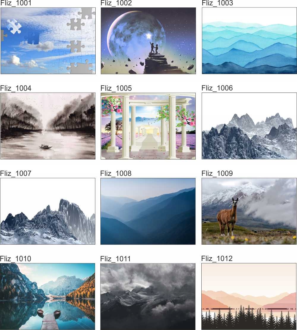 FOTOTAPETA FLIZ widok niebo góry we mgle 350x245