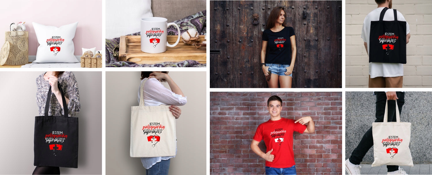 Poduszka z nadrukiem PREZENT dla PIELĘGNIARKI