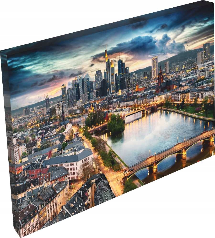 OBRAZ na płótnie WIDOK panorama miasta 3D 120x80