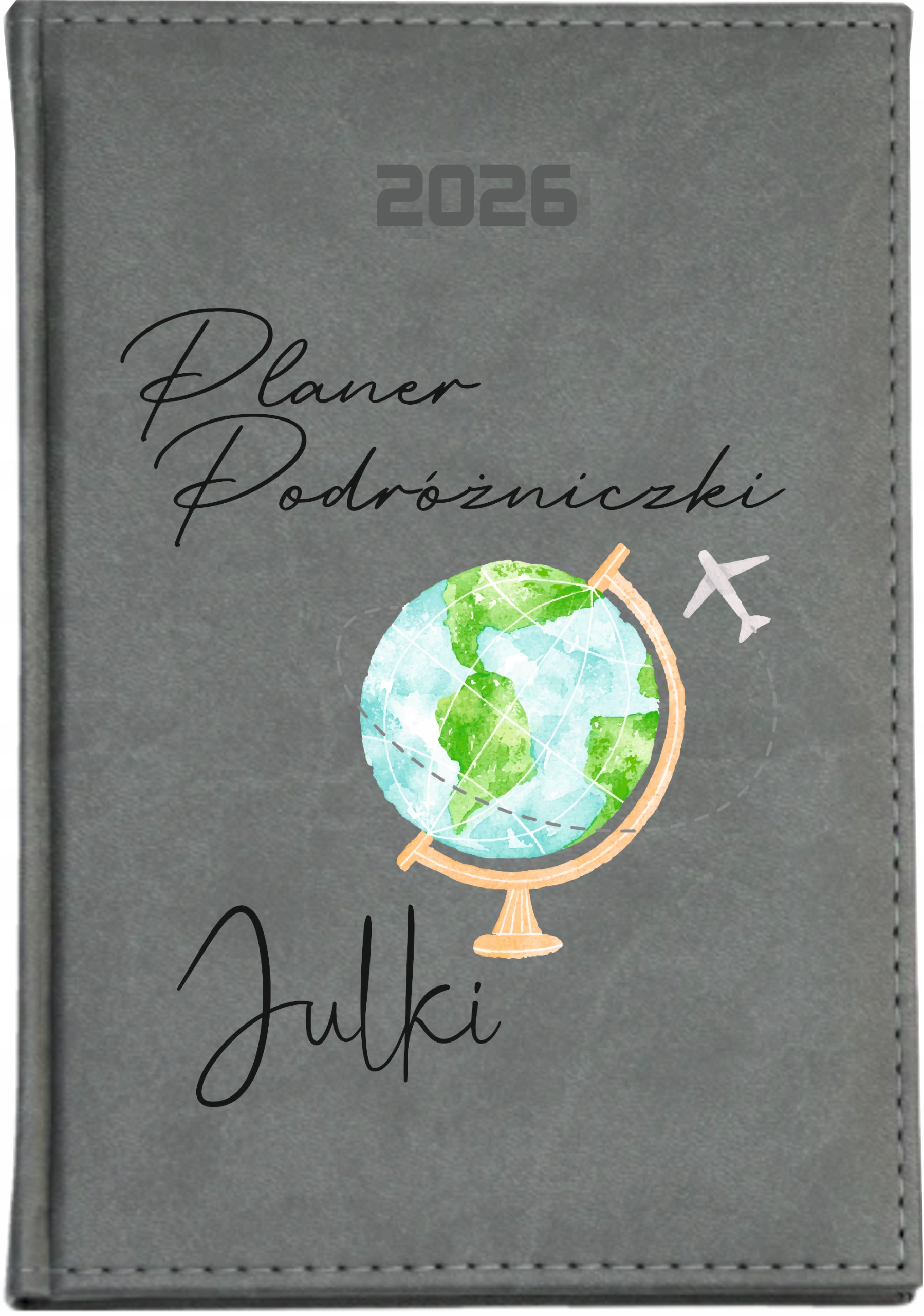 KALENDARZ A5 2026 DZIENNY terminarz z nadrukiem DLA PODRÓŻNIKA + IMIĘ