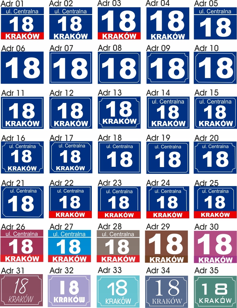 TABLICA Z NUMEREM DOMU TABLICZKA adresowa 40x30