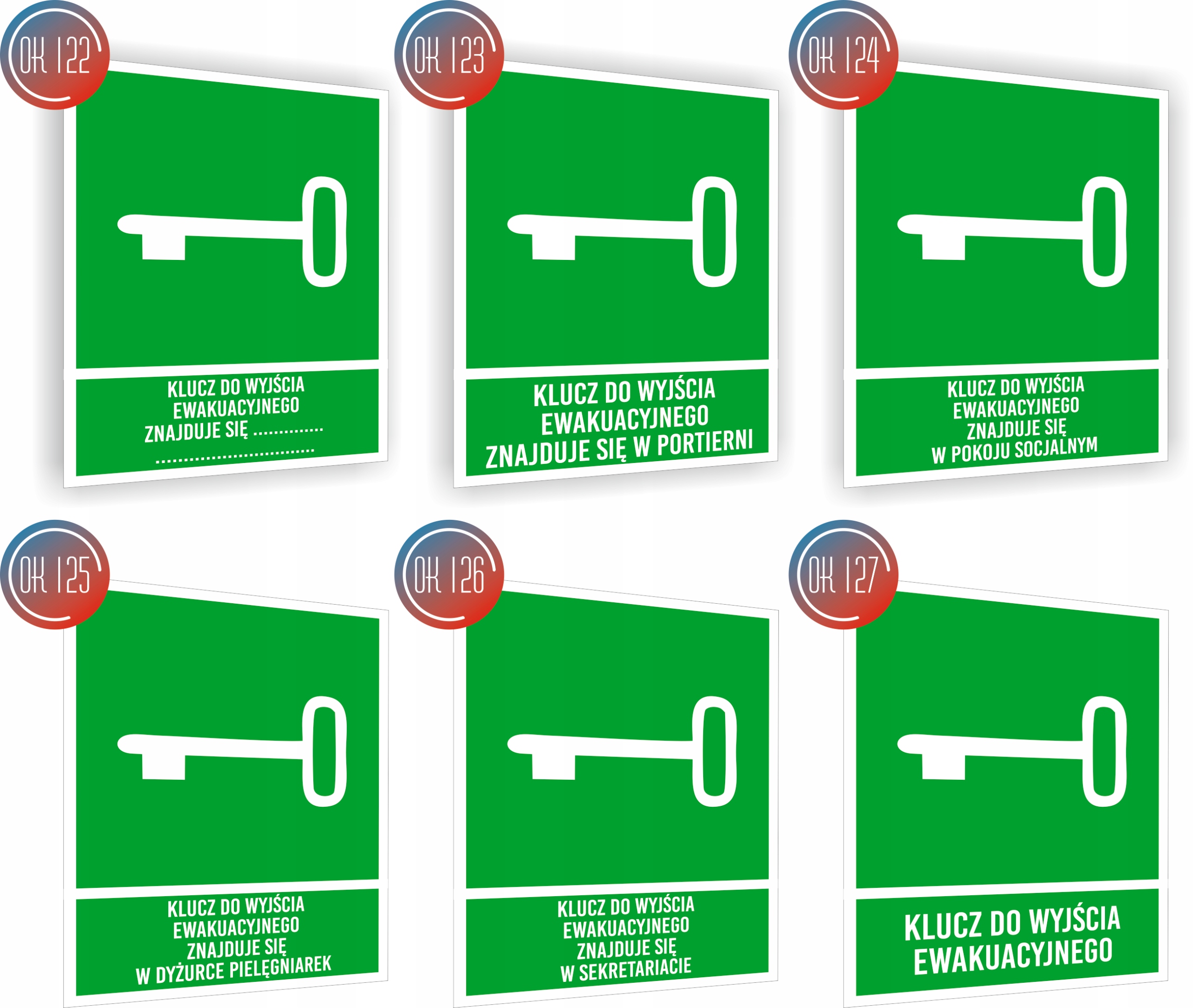 Tabliczka ewakuacyjna z nadrukiem 20x15 ciągnąć pull