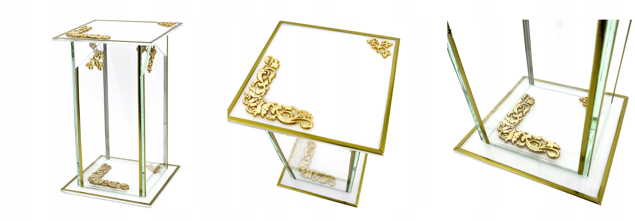 Ekskluzywny znicz szklany złoto biały PERSONALIZOWANY GRAWER dla SZWAGIERKI