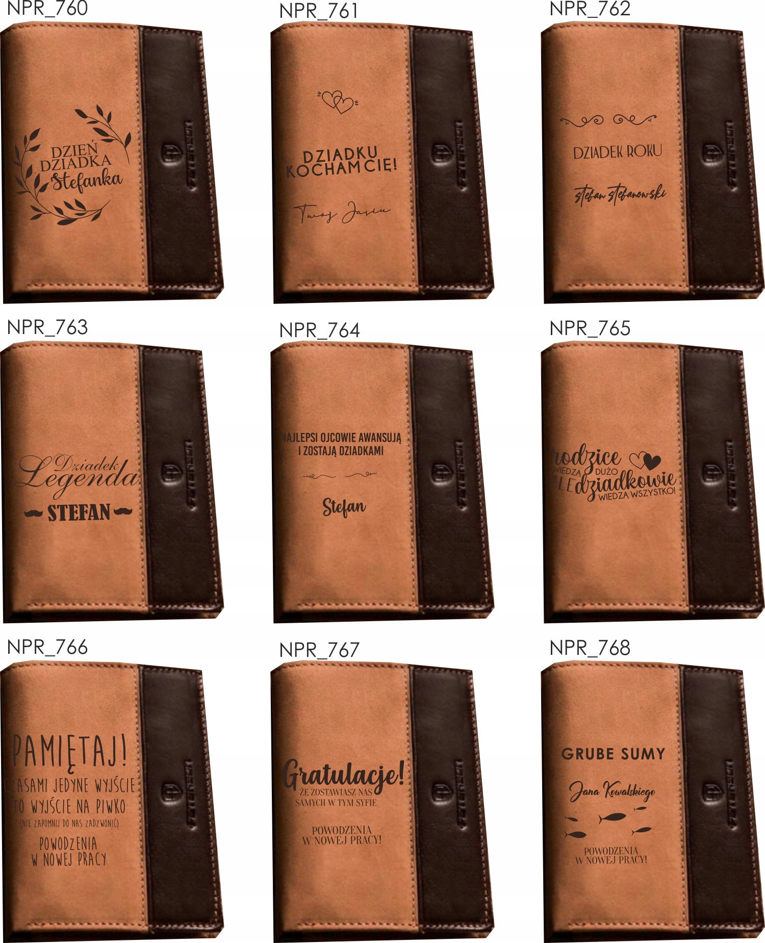 Portfel dla SZEFA Twój tekst imię JAKOŚĆ grawer PL