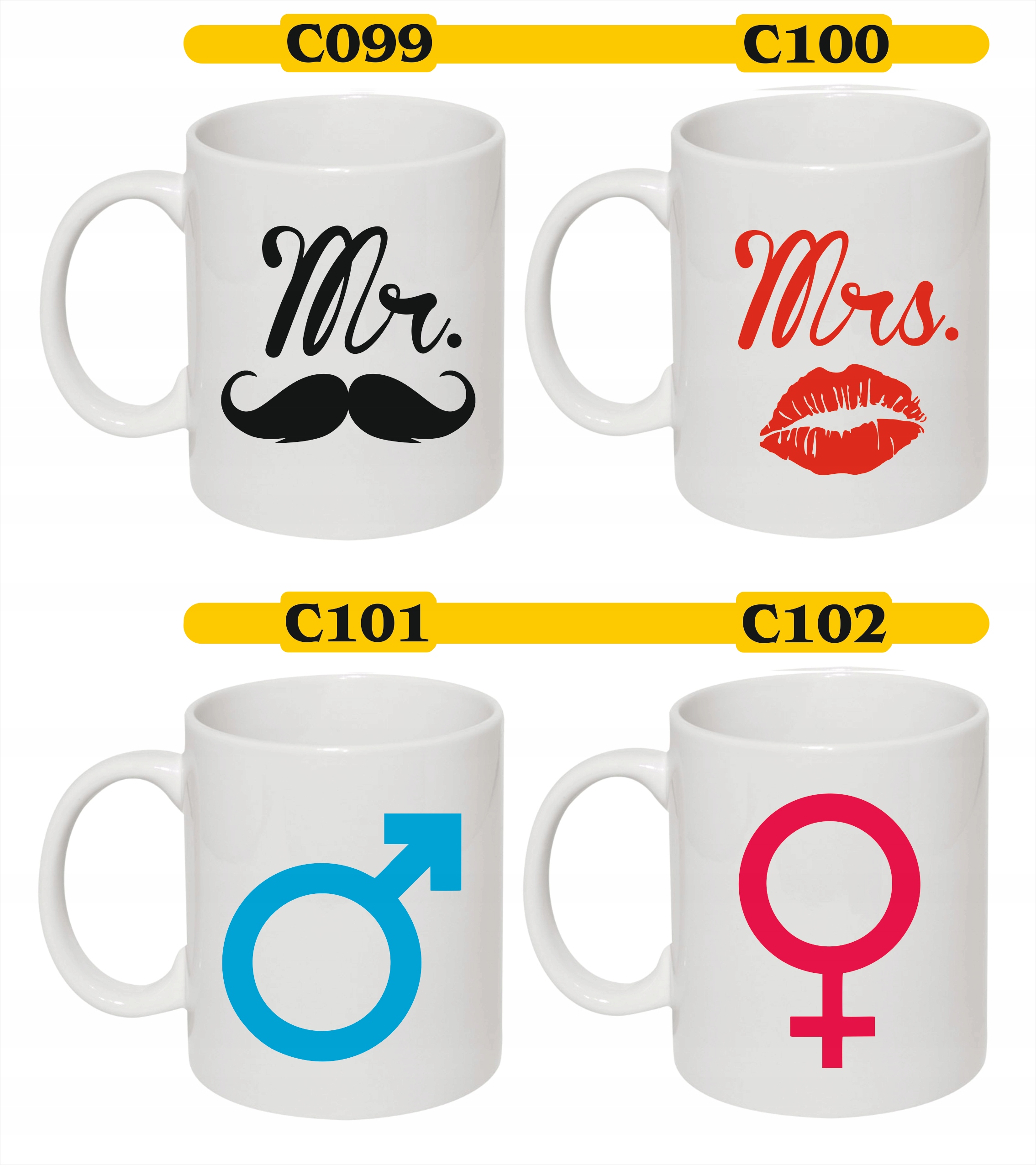 Kubki dla par prezent świąteczny dla znajomych HIT