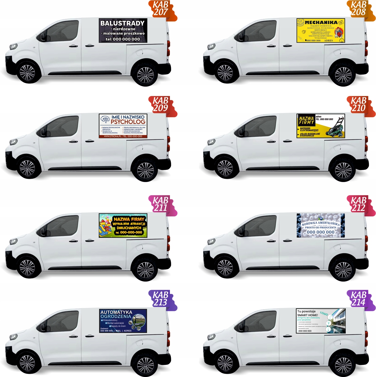 Reklama Naklejka na samochód 0,5 m2 PASIEKA MIÓD DANE TWOJEJ FIRMY