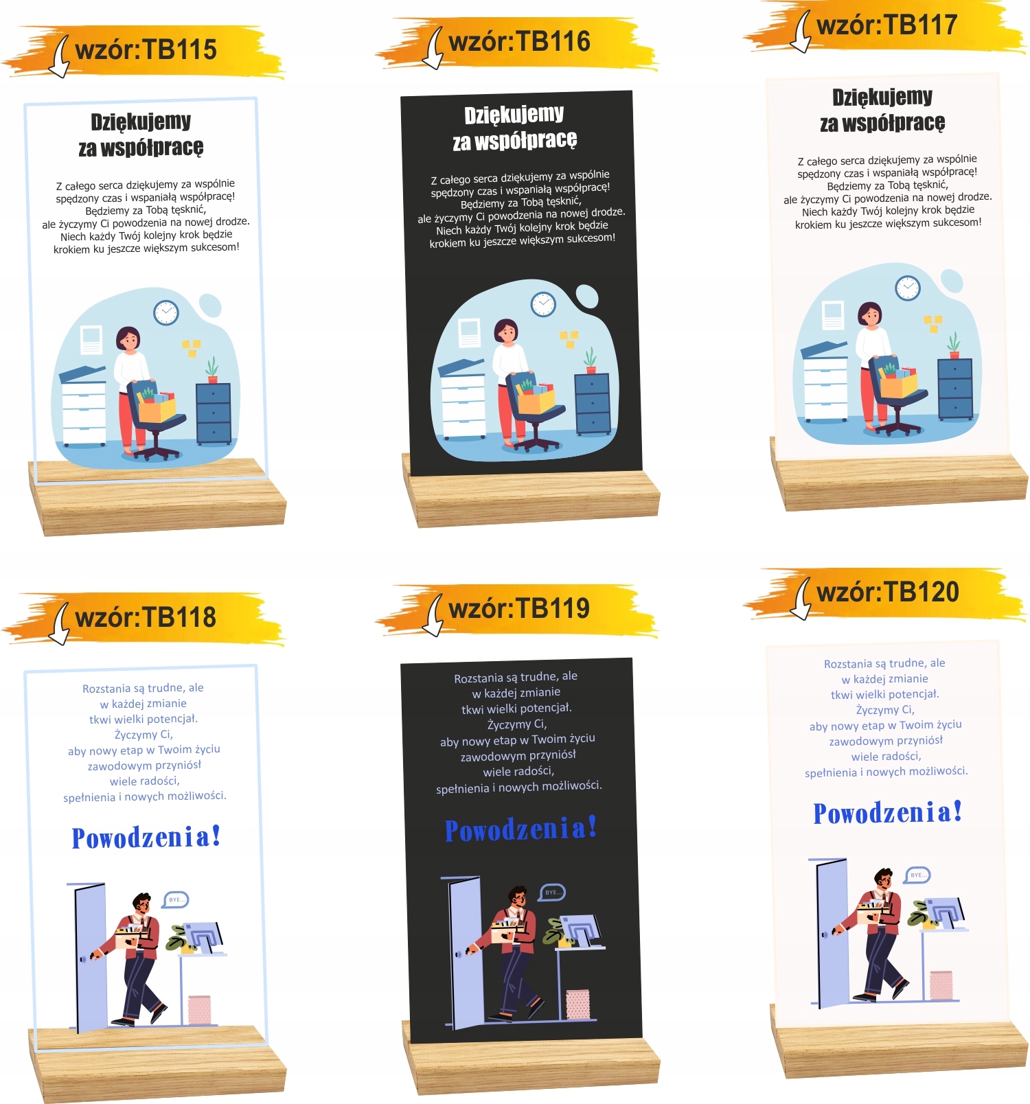 STATUETKA RAMKA z okazji odejścia na emeryturę życzenia personalizacja