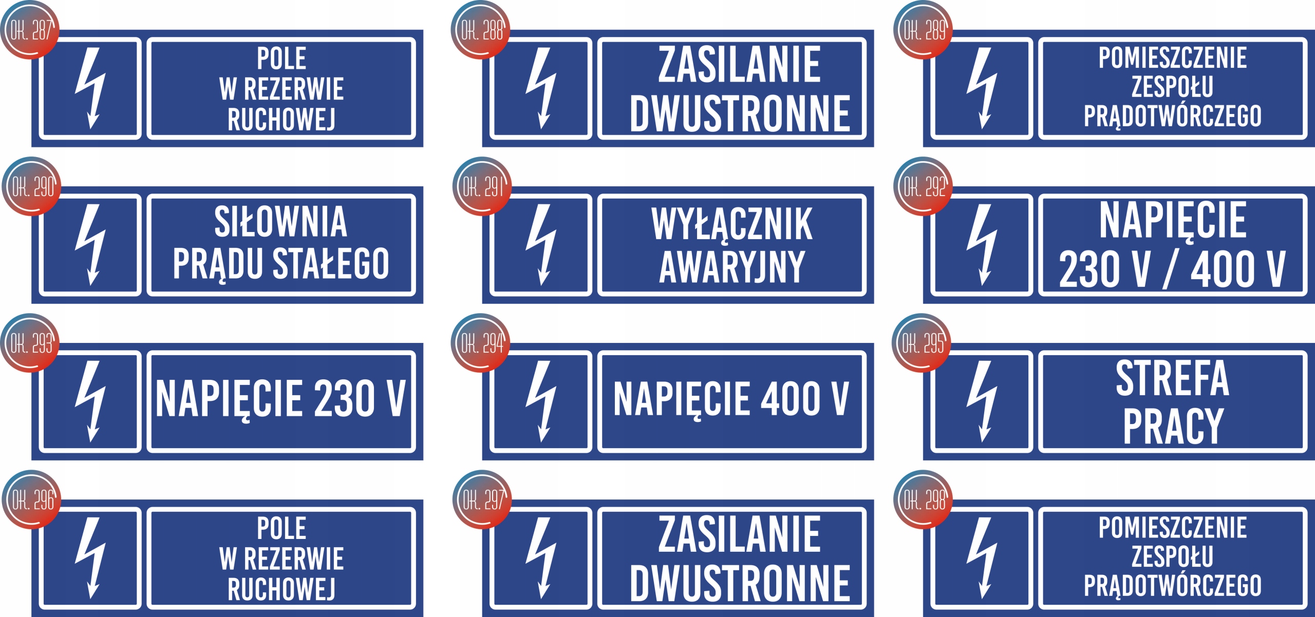 Tabliczka informacyjna - Transformator 1000 KVA grawer piktogram 20x6 cm