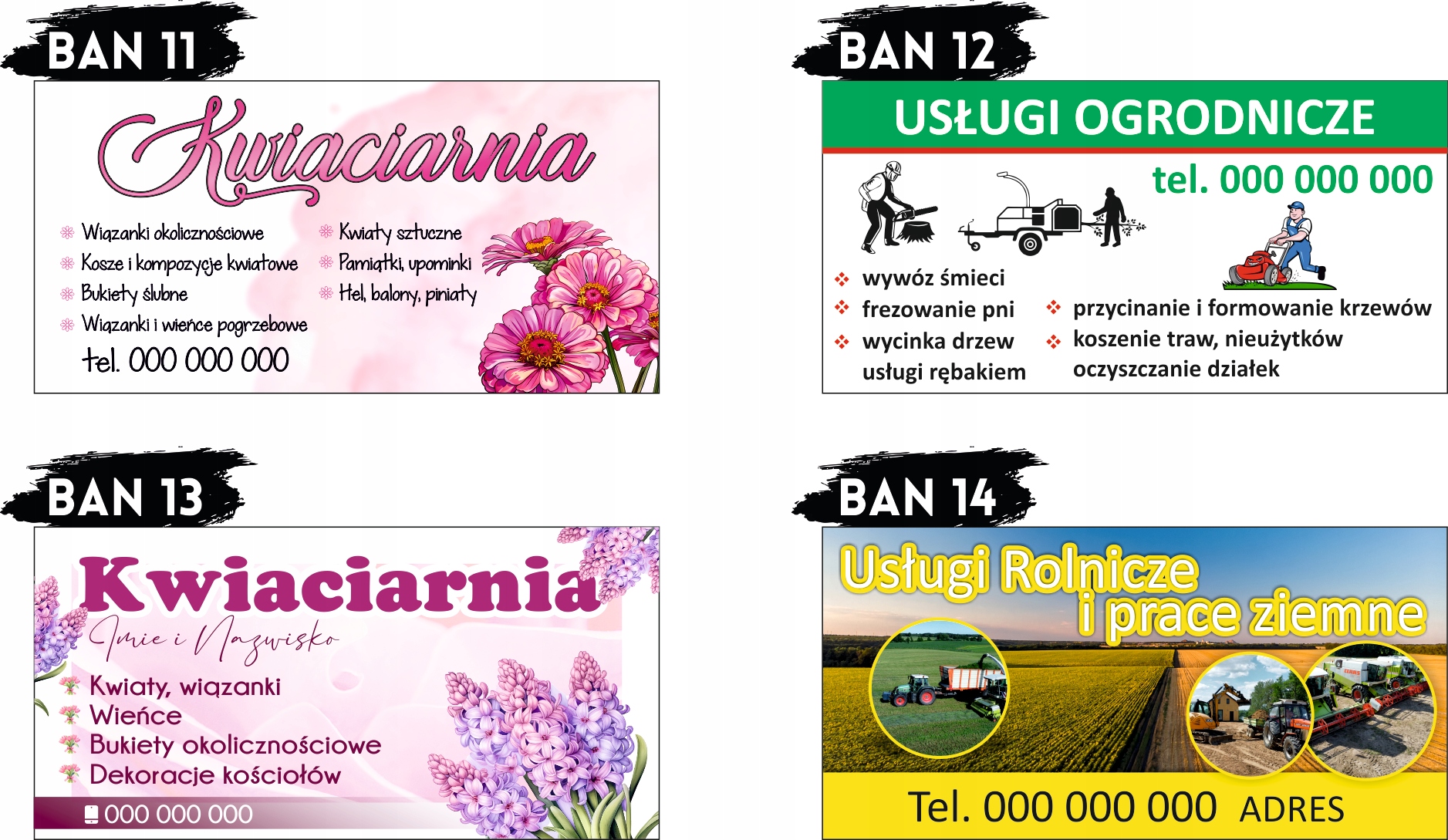 BANER OCZKOWANY reklamowy 100x50 cm różne wzory SKLEP SPOŻYWCZO PRZEMYSŁOWY