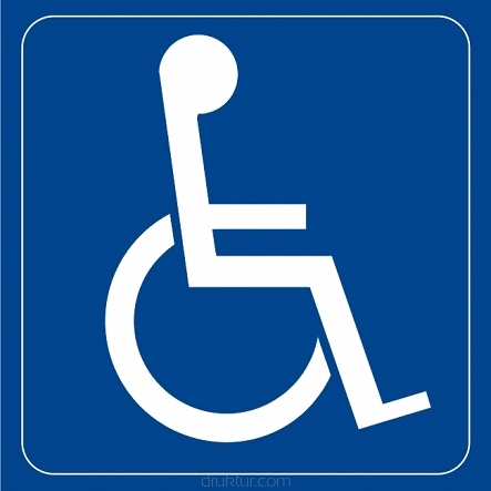 NAKLEJKA OSOBA NIEPEŁNOSPRAWNA INWALIDA NA WÓZKU