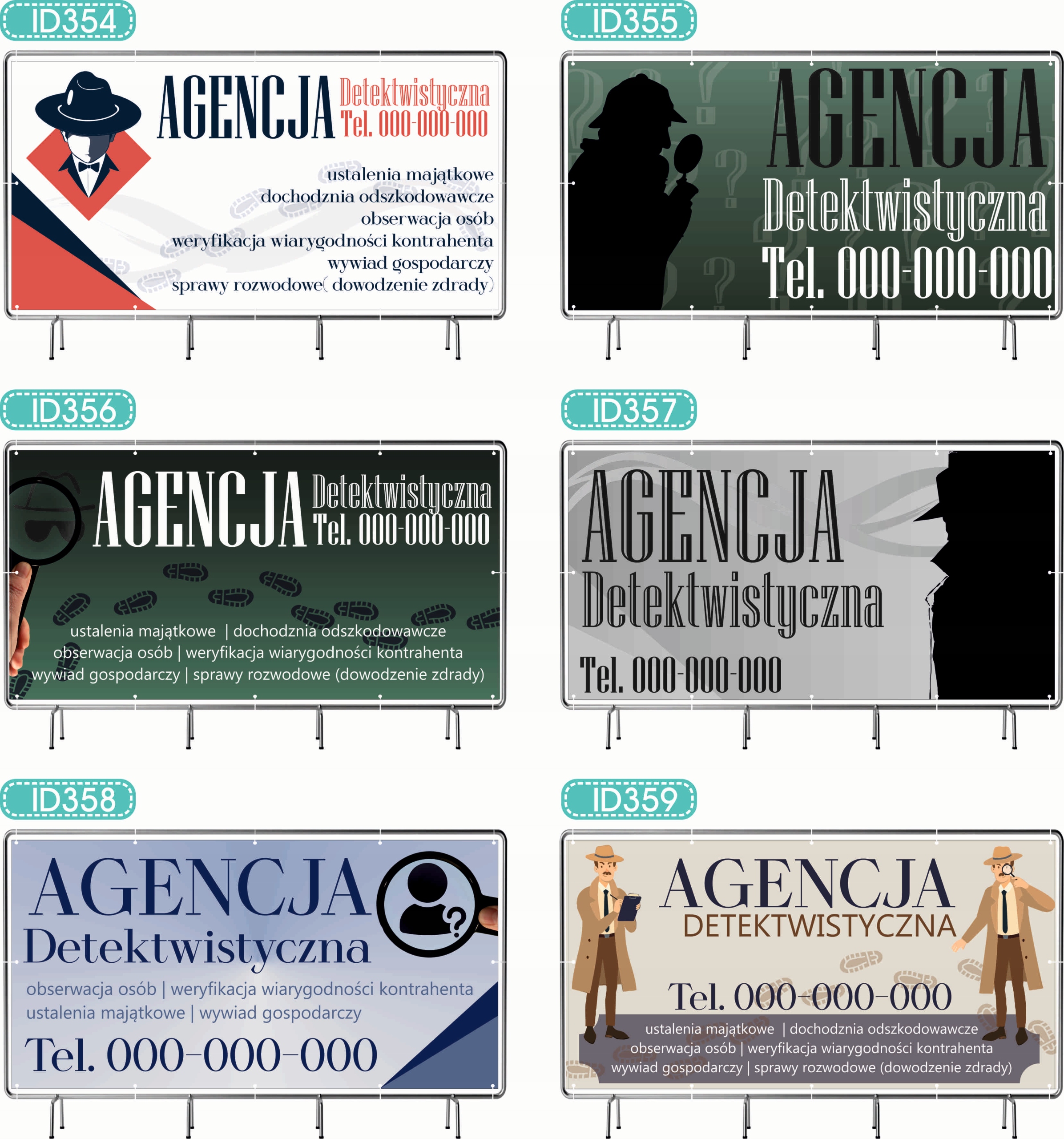 BANER REKLAMOWY 300x150cm oczkowany projekt w cenie AGENCJA OCHRONY