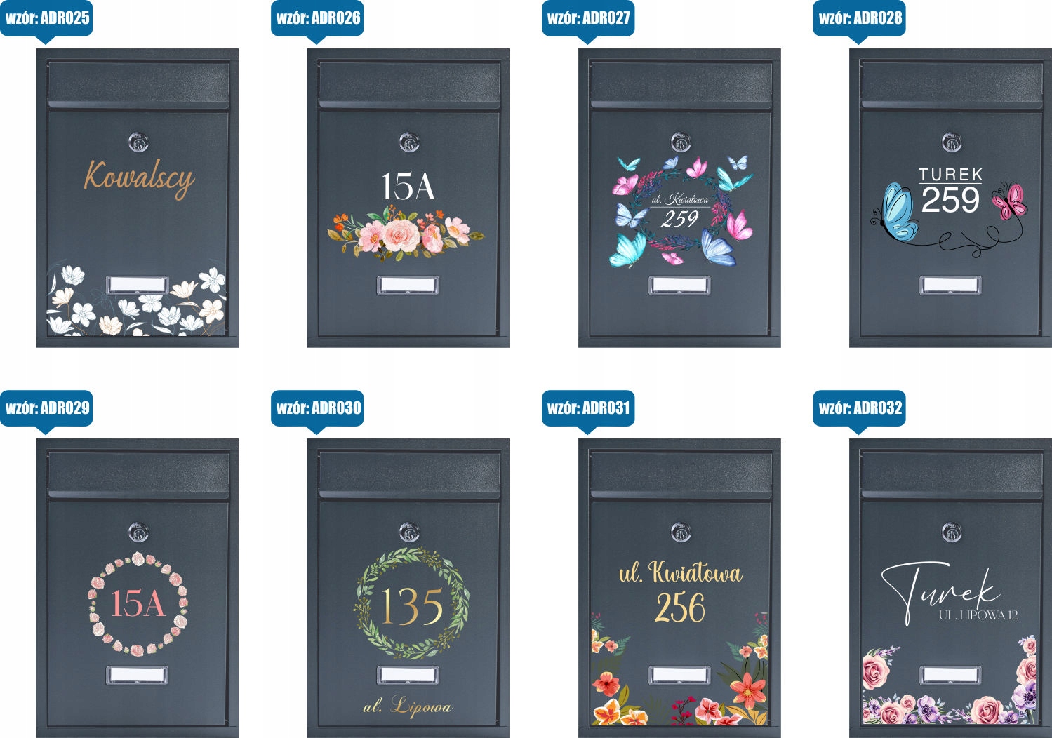 METALOWA ORYGINALNA SKRZYNKA POCZTOWA na listy POCZTA elegancka NADRUK UV